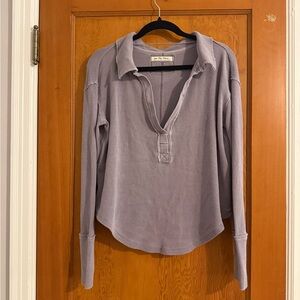 Free People We The Free Purple Anakin Thermal Top Size Small